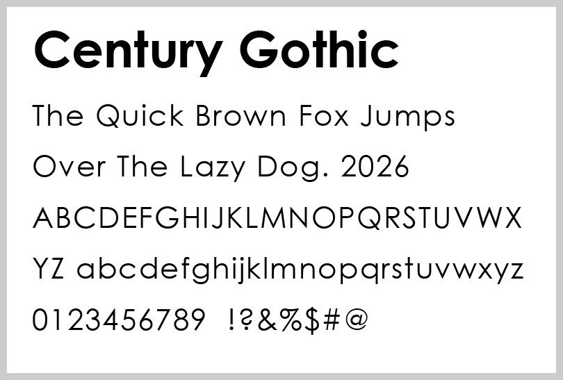 Century Gothic