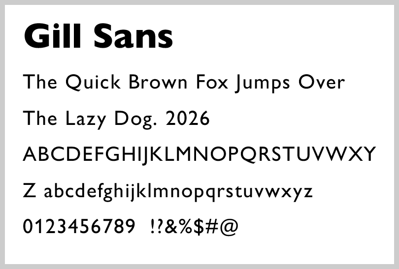 Gill Sans