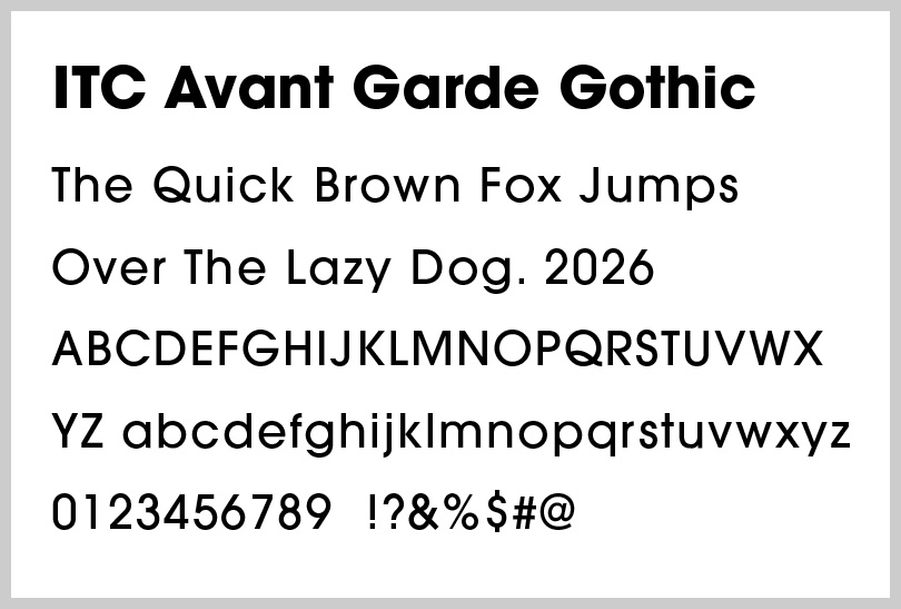 ITC Avant Garde Gothic