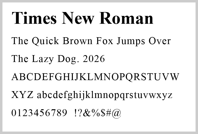 Times New Roman