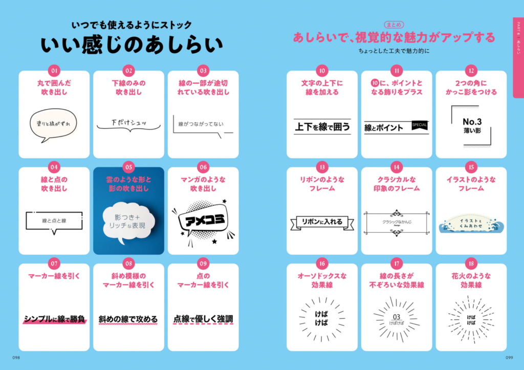 いい感じのあしらい