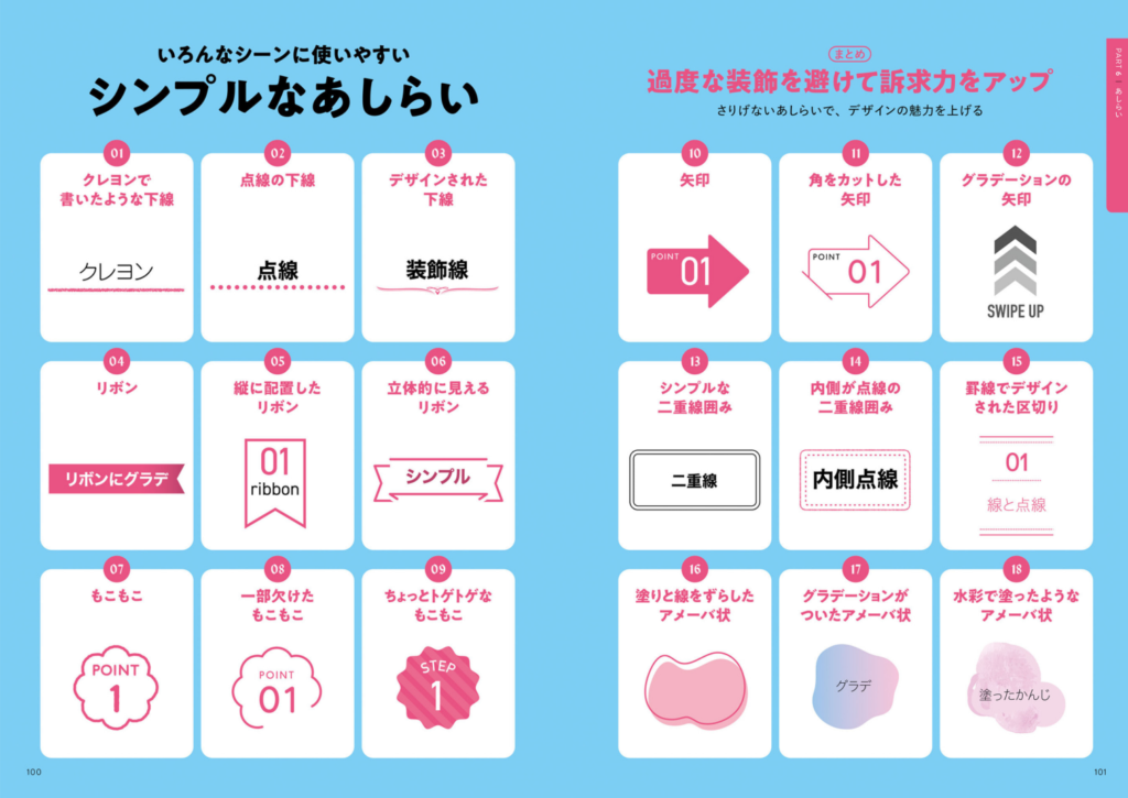 シンプルなあしらい